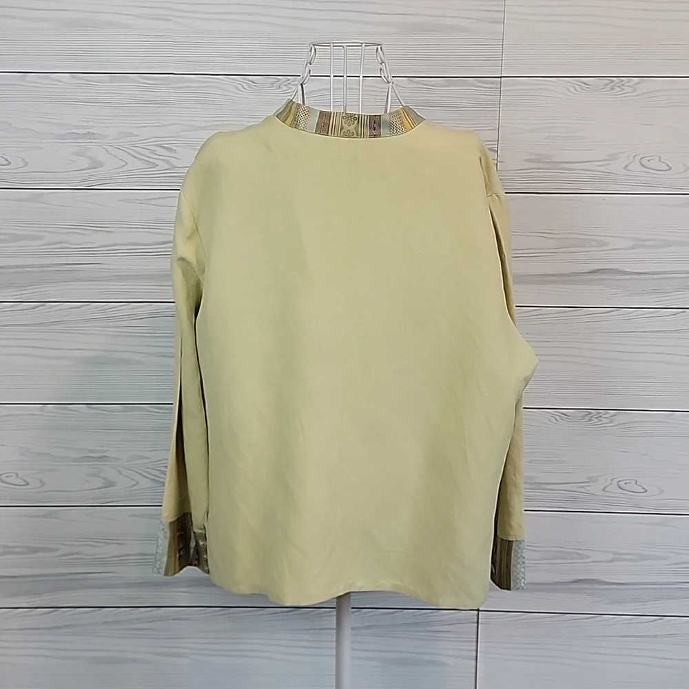 Vintage David Dart 3 Piece Set Silk Linen - Chartreuse Green Womens Size XL
